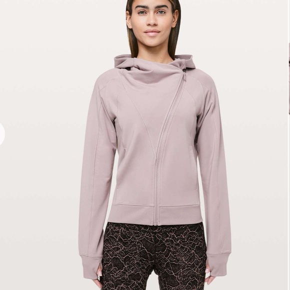 Lululemon Coast Hoodie Smoky Blush mauve zip up sweater - Picture 1 of 7